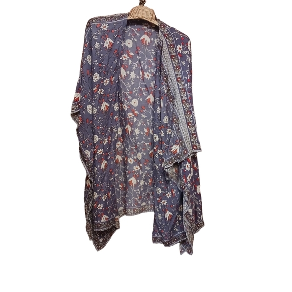 Japna Floral Beachy Swimsuit Coverup Ladies One Size Viscose Oversized Modest - Picture 4 of 5